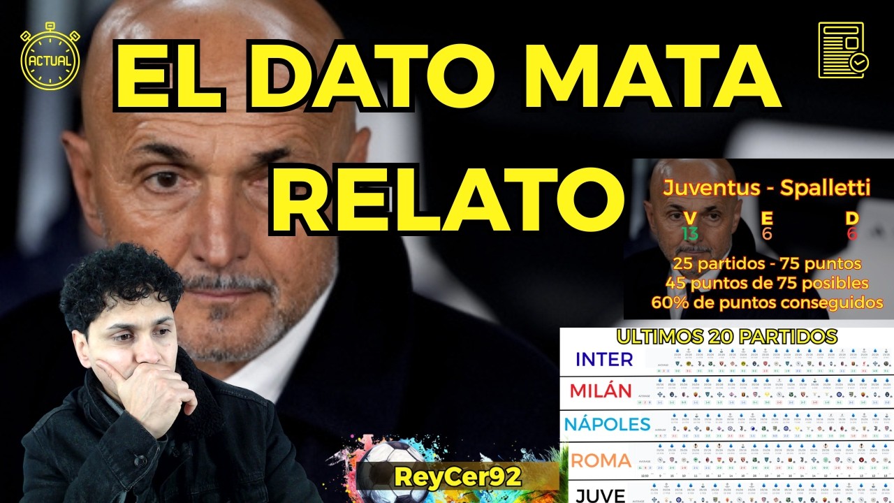 La Juve ha entrado en mala dinamica, los numeros lo explican