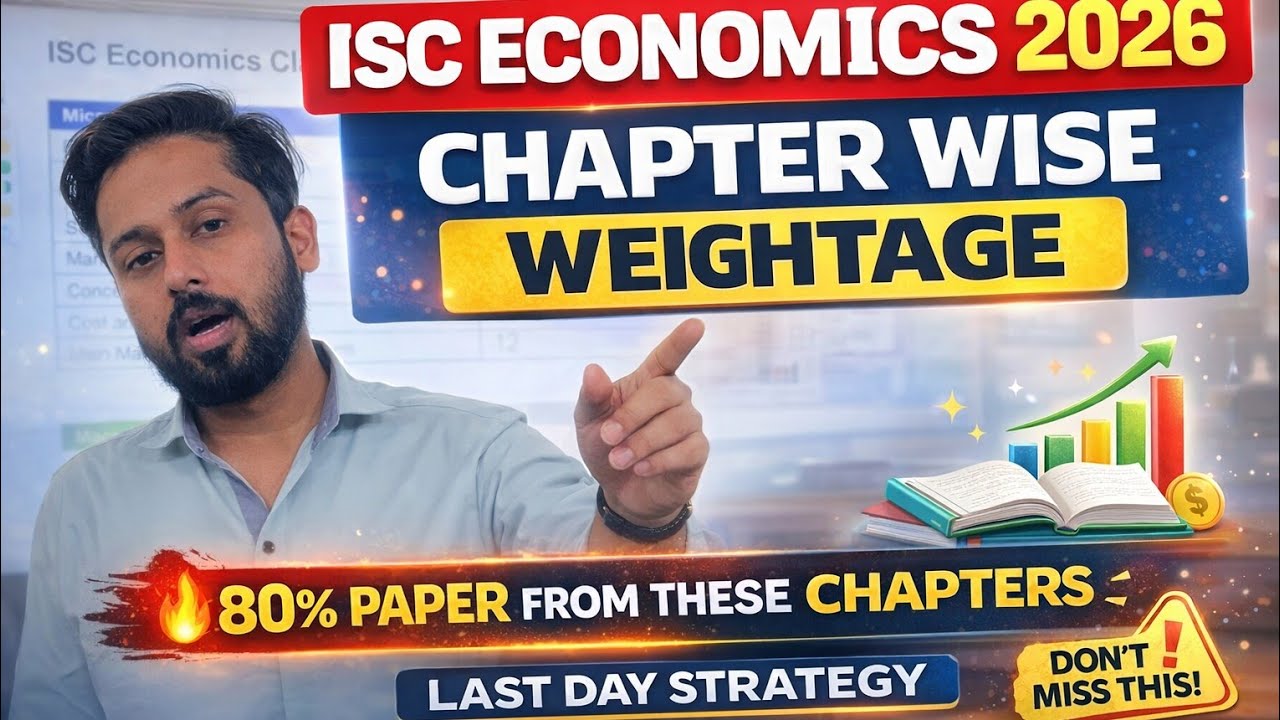 ISC Economics Class 12 | Chapter Wise Weightage 2026 | Last 7 Days Strategy | 