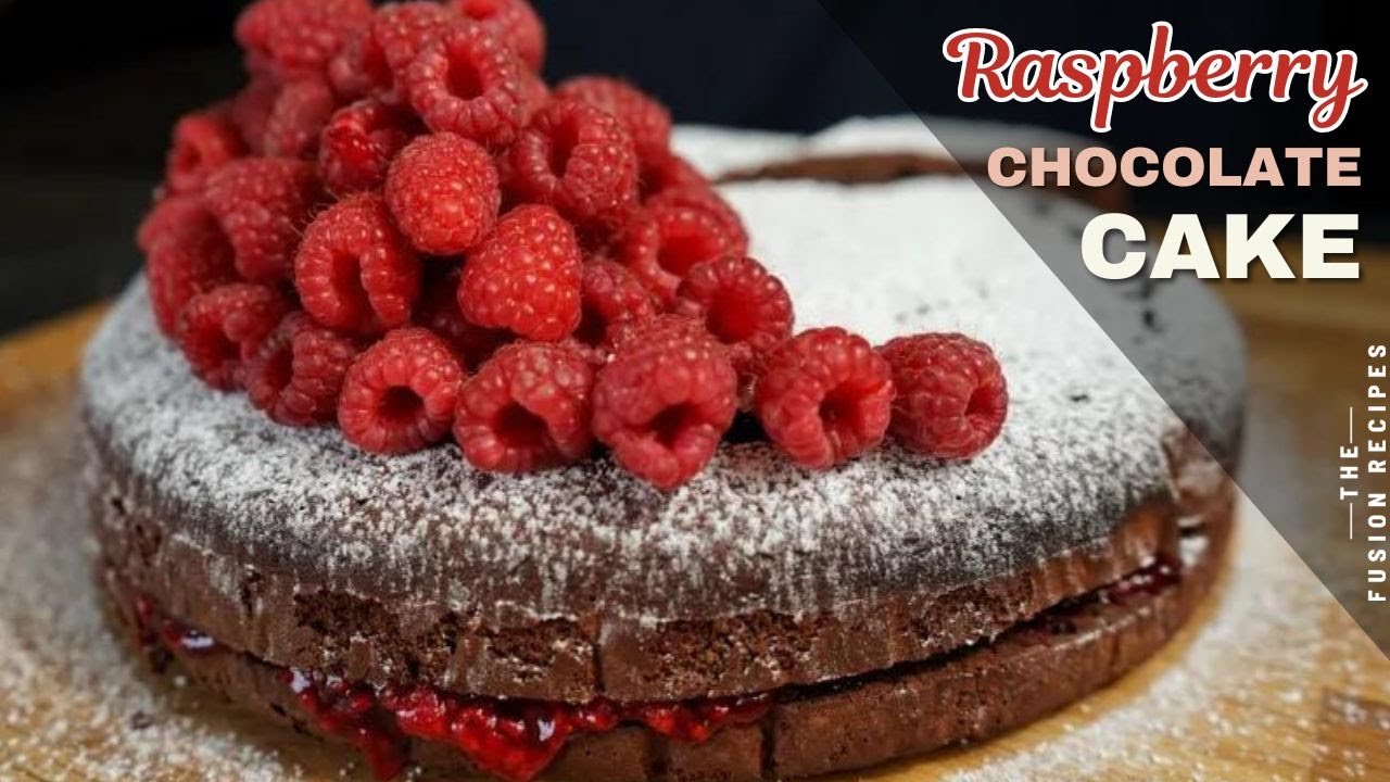 Easy & Moist Raspberry Chocolate Cake | How To Make A Chocolate Cake With Raspberry Filling