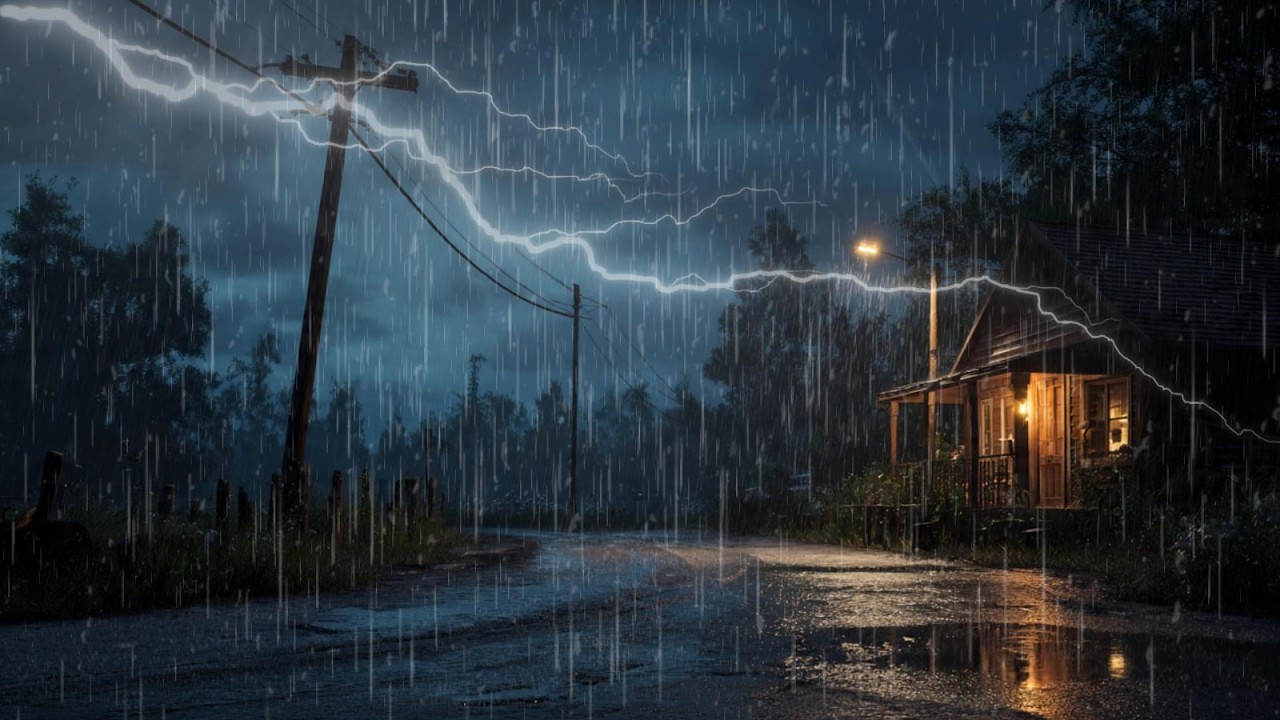 Night Storm Ambience – Fall Asleep Quickly