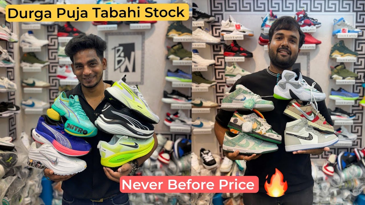 Black & White  | Kolkata Shoes Market | High Quality Shoes In Kolkata | Durga Puja Stock 🔥