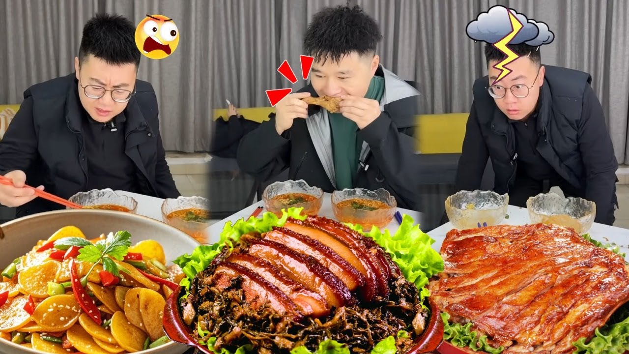 蠢哥哥嫌弃泡面吃饭时间沉迷手机，不料弟弟还准备了其他大餐，最后弟弟吃光才发现有大餐不过只剩盘子被自己蠢哭了