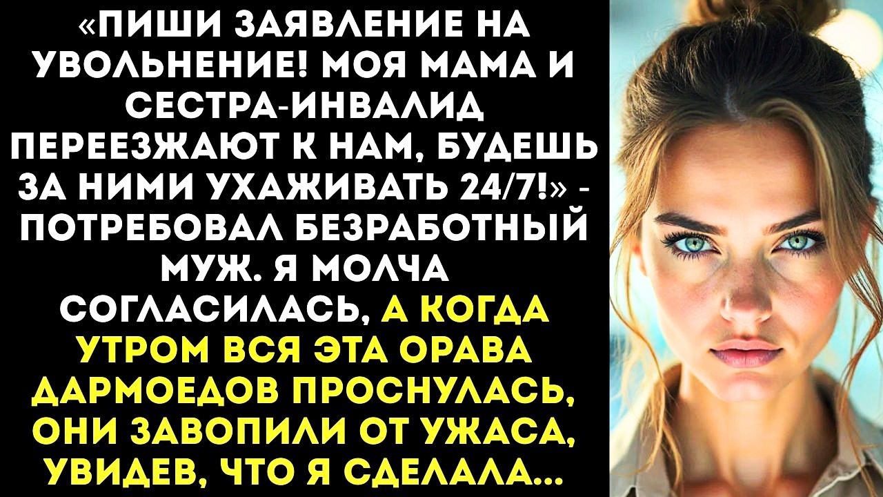 «Хватит работать! Моя мама и сестра теперь будут жить с нами, обслуживай их!» — потребовал муж.
