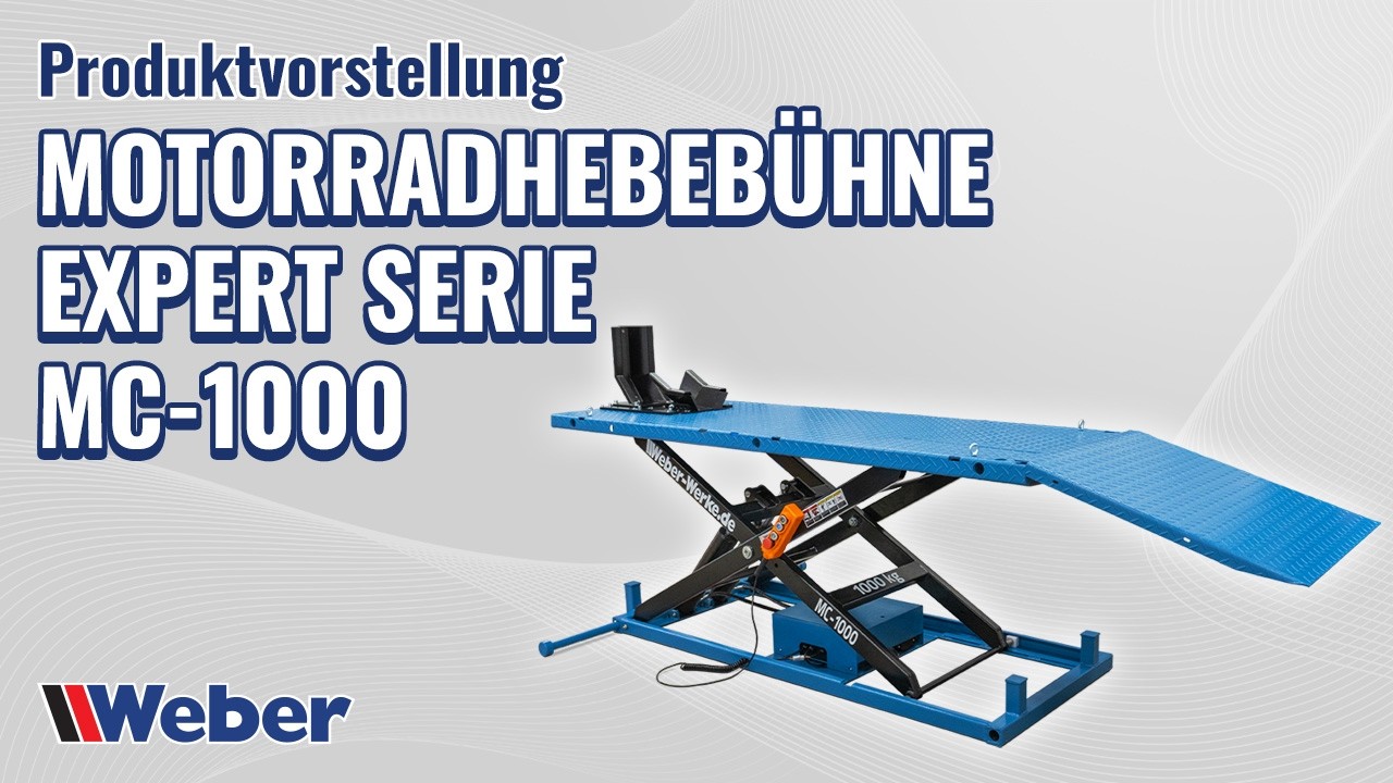 Motorradhebebühne Weber MC-1000 - Aufbau und Inbetriebnahme