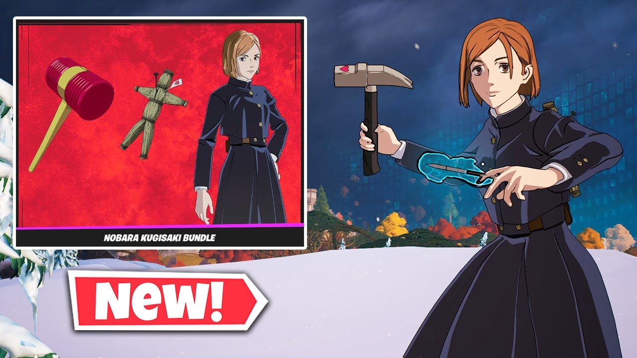 NEW NOBARA KUGISAKI Bundle Gameplay in Fortnite! (Jujutsu Kaisen)