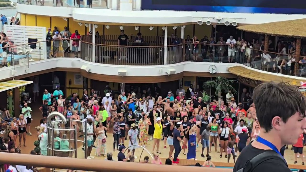 Carnival Mardi gras embarkation and sail away party