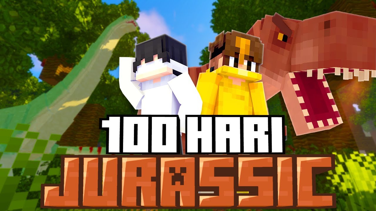 100 Hari Minecraft Jurassic Island