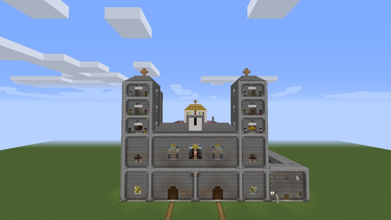 Mostrando mi parroquia en Minecraft.