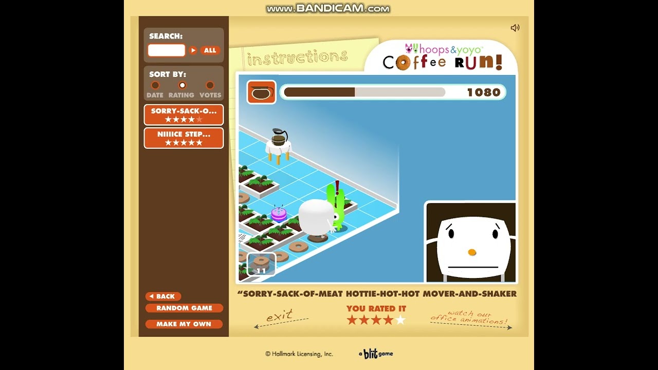 Viewing some of the people's creations in Coffee Run