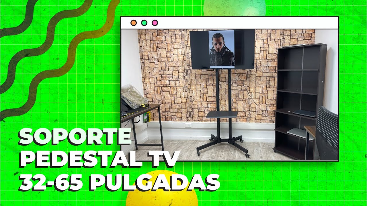 ¡Perfecto para tus reuniones y hogar! ✨🏡 | SOPORTE PEDESTAL TV CON RUEDAS DE 32 A 65 PULGADAS