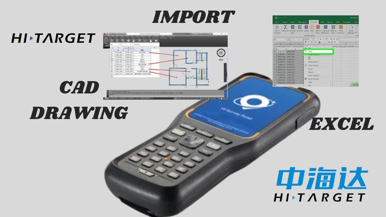 Import CSV Points and CAD Drawings into Hi-Survey Road with Hi-Target GPS