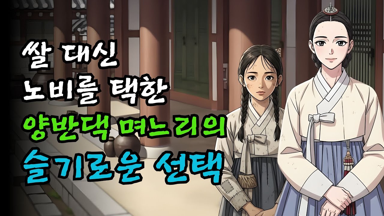 쌀 대신 노비를 택한 양반댁 며느리의 슬기로운 선택｜오디오북·야담·전설·설화·조선·옛날이야기