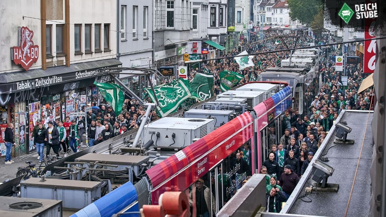 Bremen ist Grün-Weiß! So lief der Werder-Fanmarsch vor dem Spiel gegen die TSG Hoffenheim!