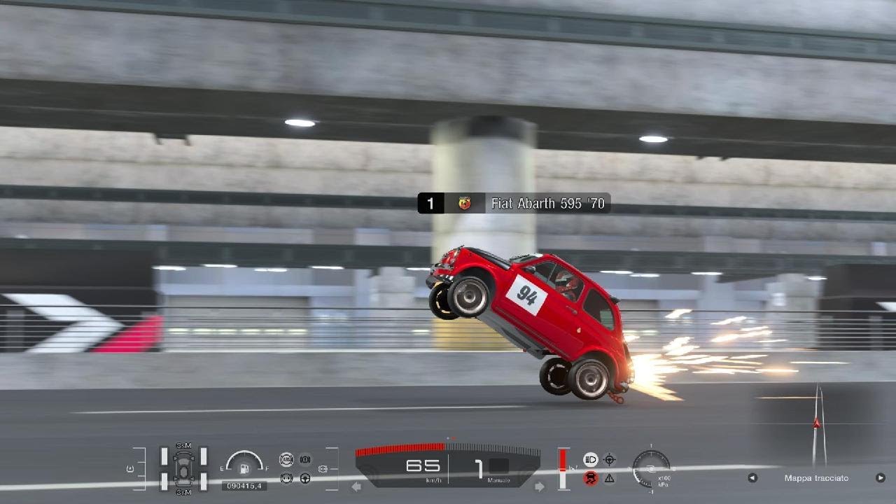 Gran Turismo 7 abarth 595 ss wheelie