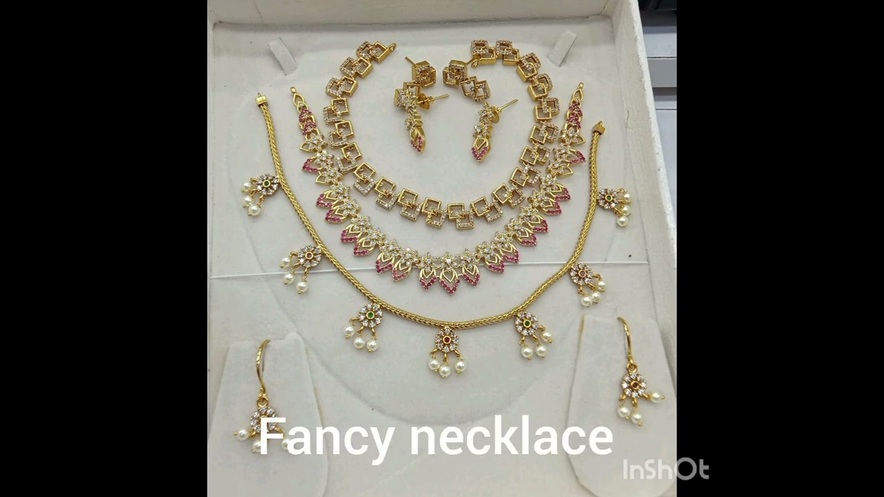 Fancy necklace 😍# collection $collage girls kids dridels #dimond necklace Collection for women
