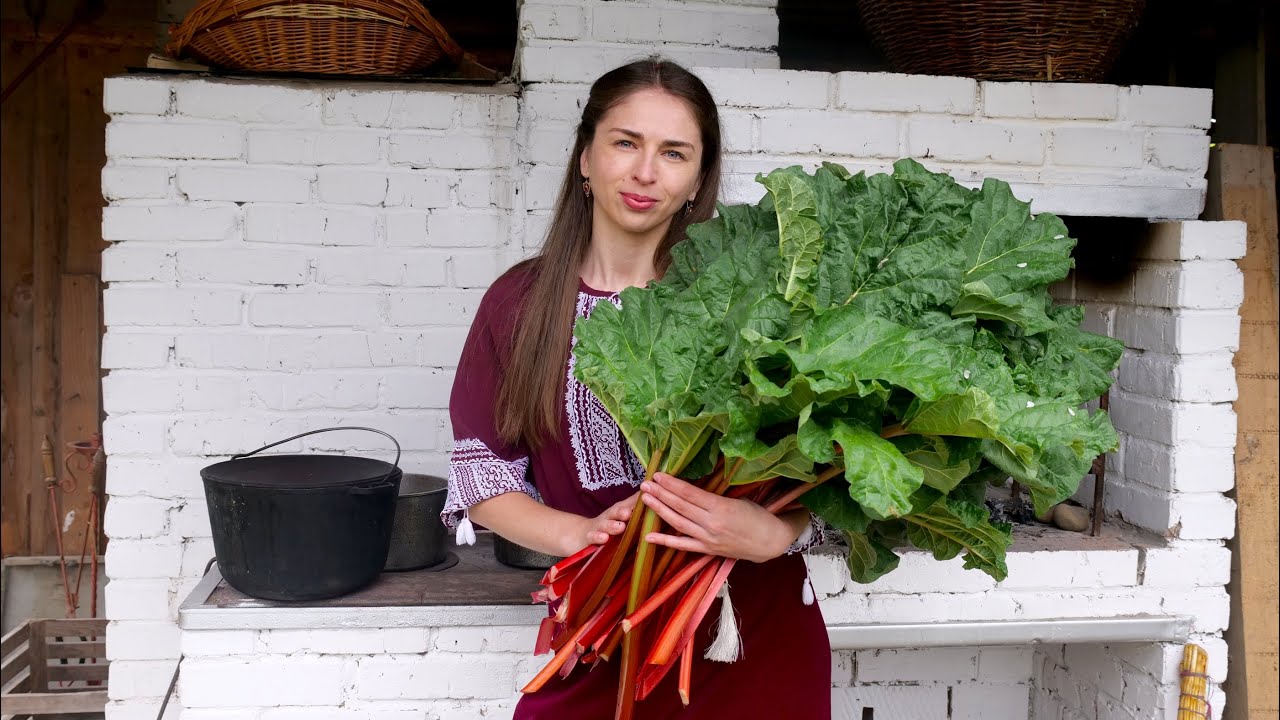 Украинский ужин с ревенем в селе! Готовим 4 вкусных рецепта из простых ингредиентов