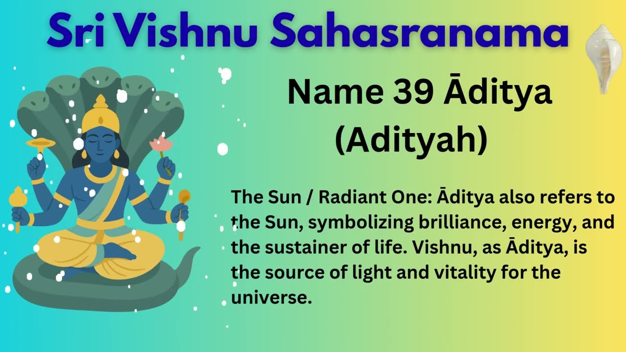 One Name A Day Nama 39 - “Adityah – Radiance that dispels all darkness” #102