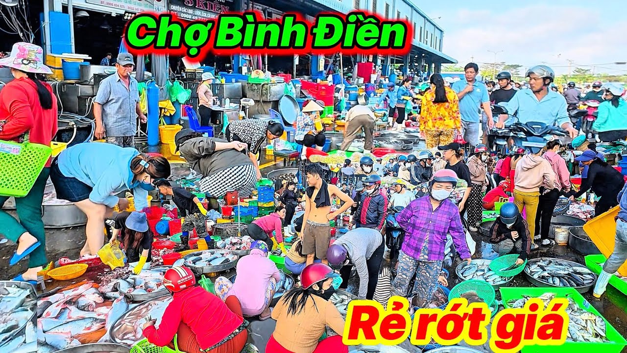 QUÁ KHỦNG rẻ rớt GIÁ hải sản chợ Bình Điền Sài Gòn, hải sản đổ đóng bán như cho