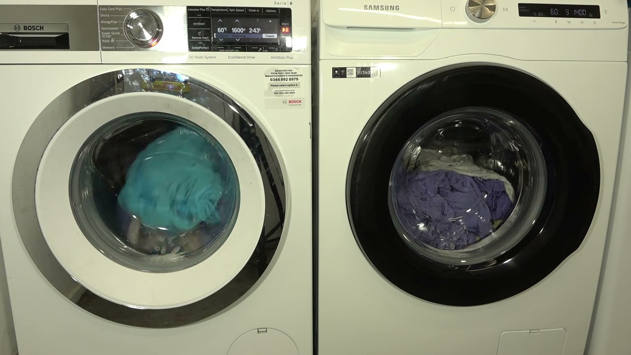 Wash race - Samsung Serie 5+ vs. Bosch serie 8 4D / Towels 60'c cycle
