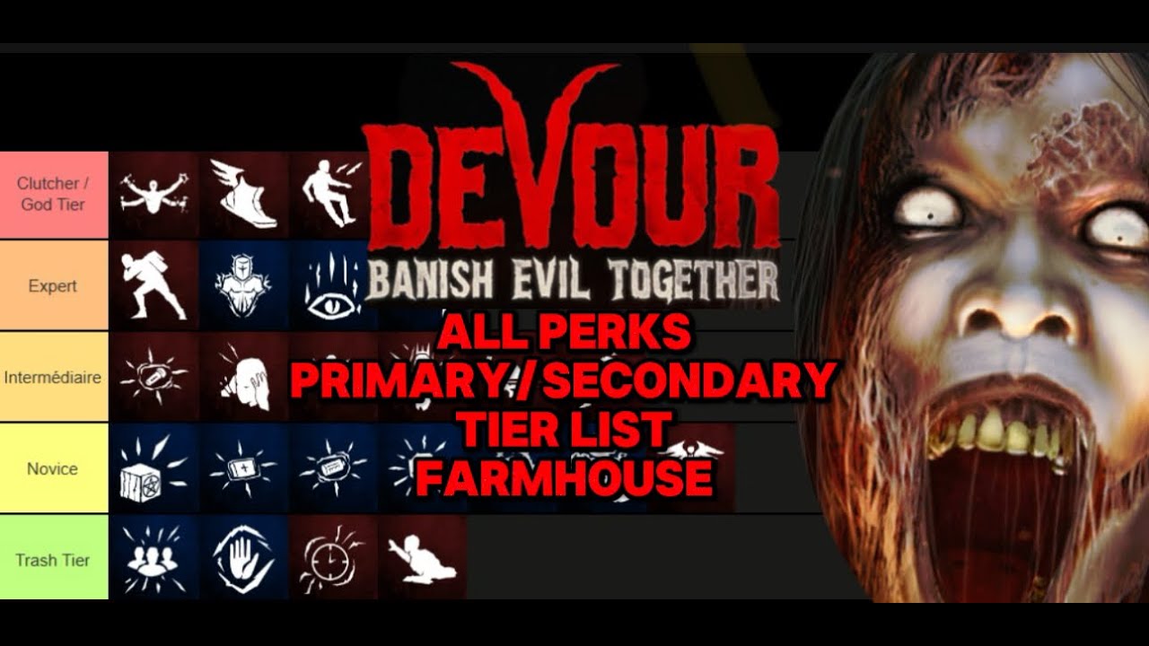 Devour All Perks Primary/Secondary The Farmhouse Tier List