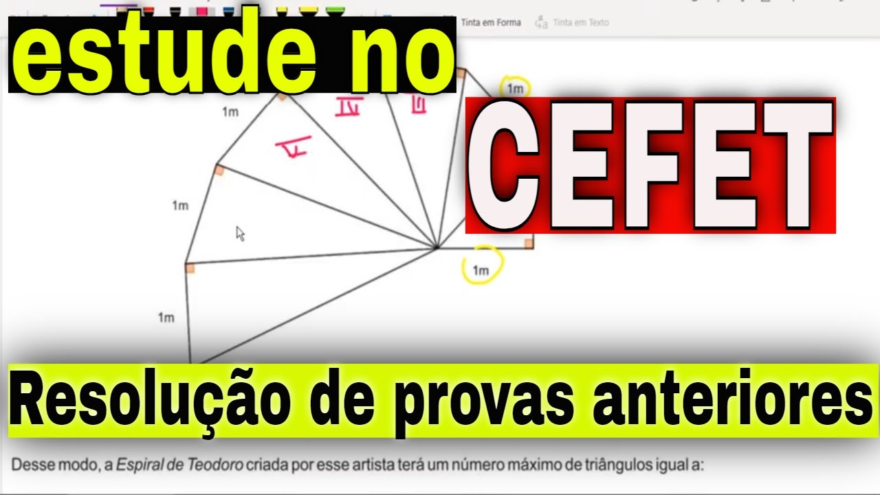 1 h 40 min de resolução de questões do CEFET 2019, 2018 e 2017.