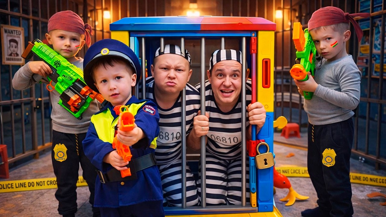 POLICE vs THIEF! 🚔 FUNNY Kids Police Adventures Compilation 😂🔥