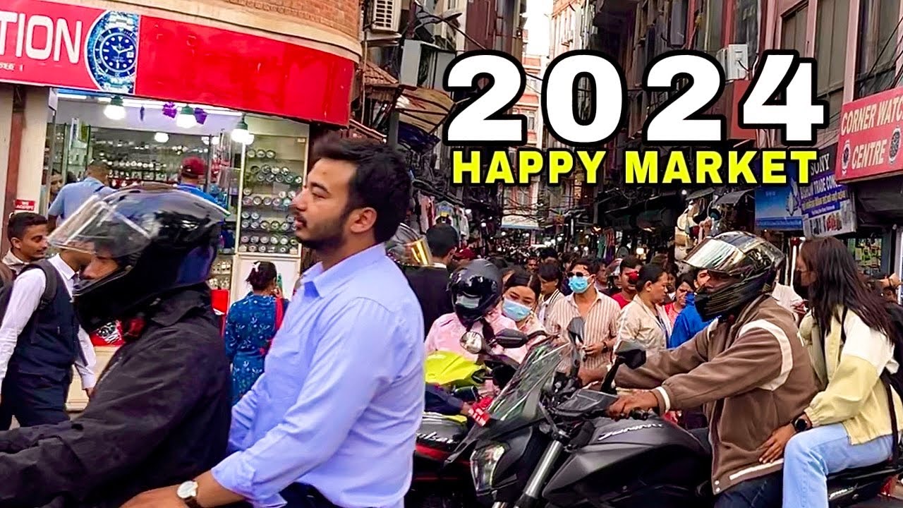 🇳🇵NEPAL: Kathmandu Dashain Shopping Market 2081 in Newroad Area - Festival Season