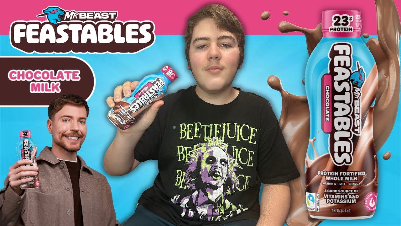 MrBeast Feastables Protein Chocolate Milk Taste Test 