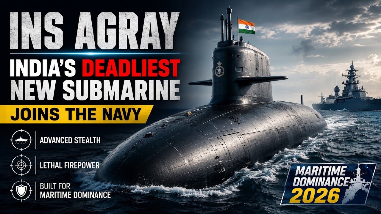 INS Agray: India's Deadliest New Submarine Joins the Navy | Maritime Dominance 2026 #INSAgray