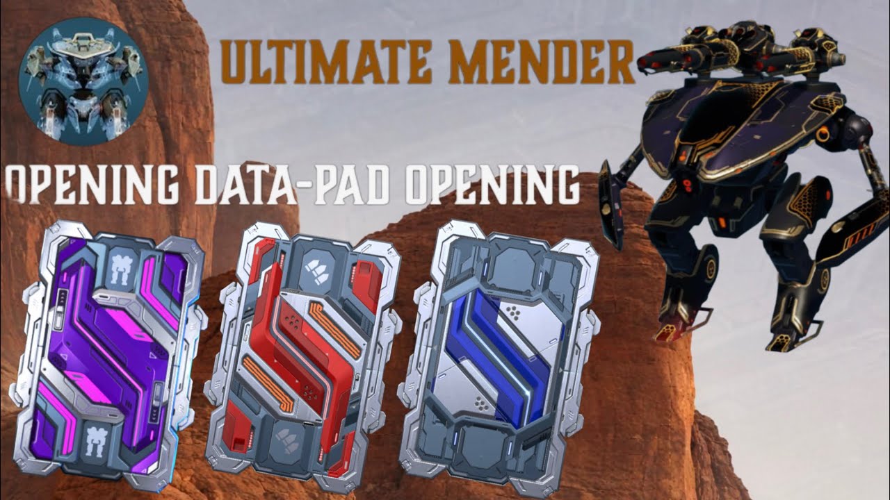 Data-pad opening and getting ULTIMATE MENDER, War Robots gameplay