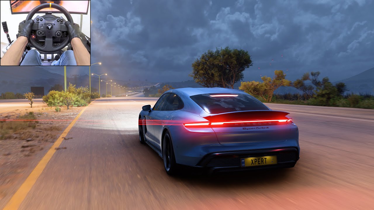 1000HP Porsche Taycan Turbo S - Forza Horizon 5 | Thrustmaster TX gameplay