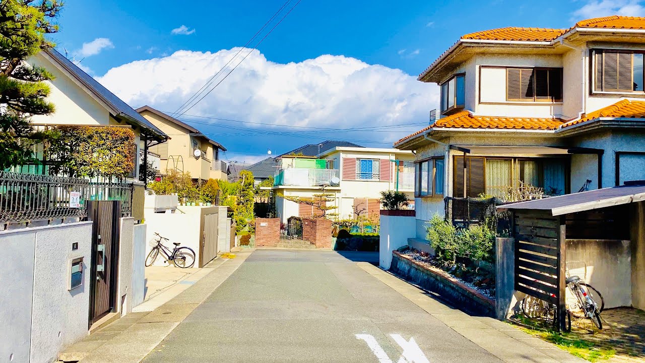 【4K】Modern Japanese Houses / Neighborhood Walking Tour in Japan (Meito Ward, Nagoya)