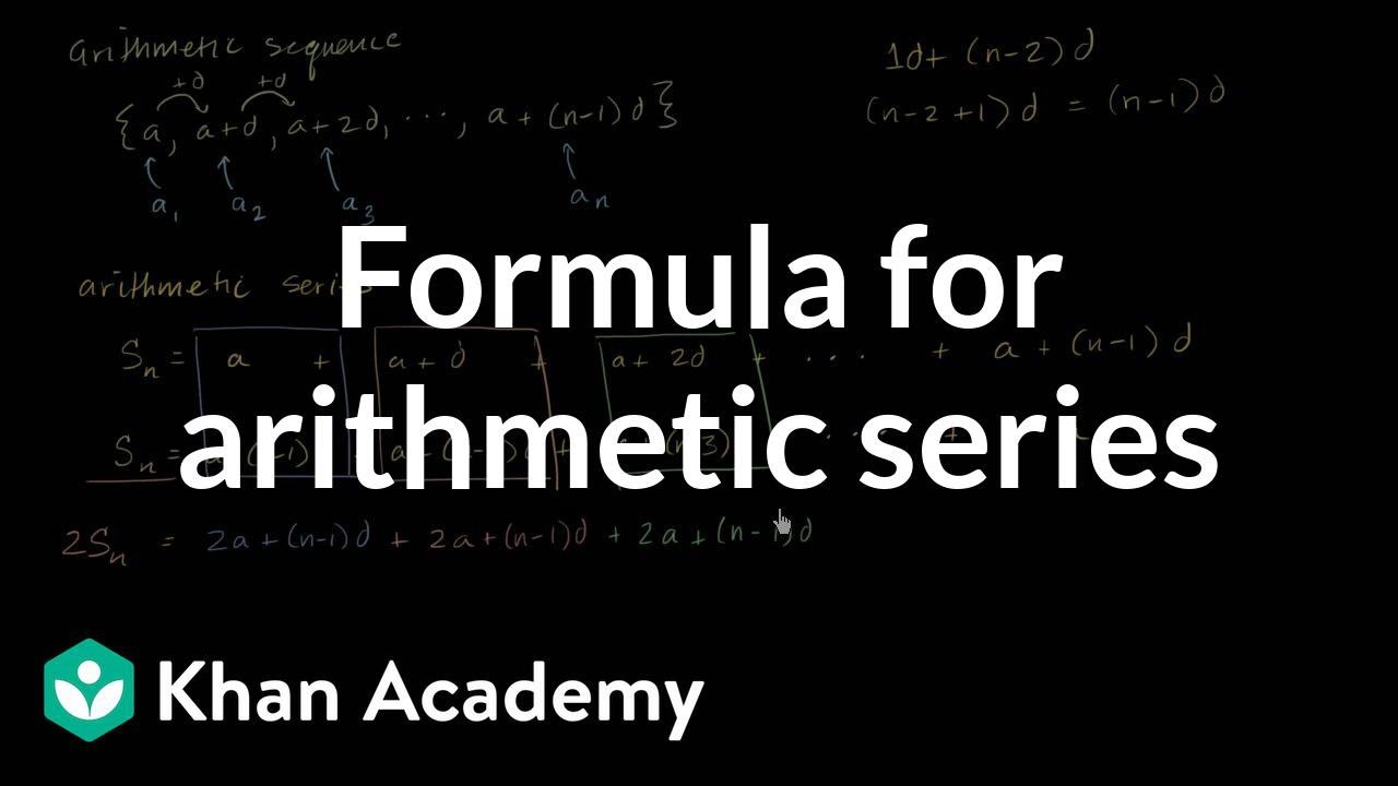Formula for arithmetic series