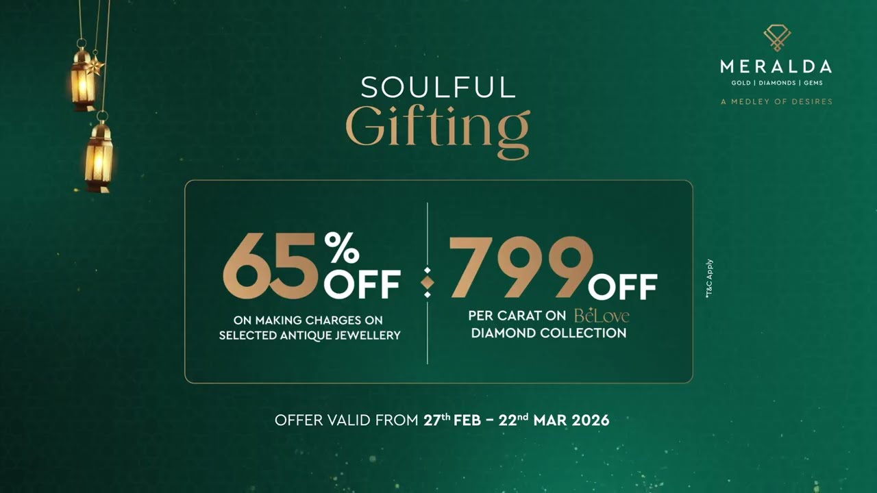 Meralda Ramadan Offers 2026 | 65% Off Antique Jewellery & BeLove Diamond Collection UAE