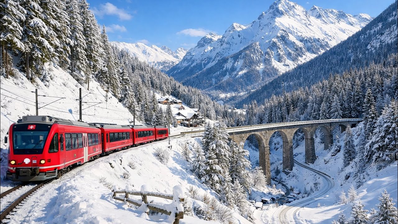  Preda to Bergün was pure winter magic ❄️🛷Speed, snow, and unforgettable Alpine views 🇨🇭✨