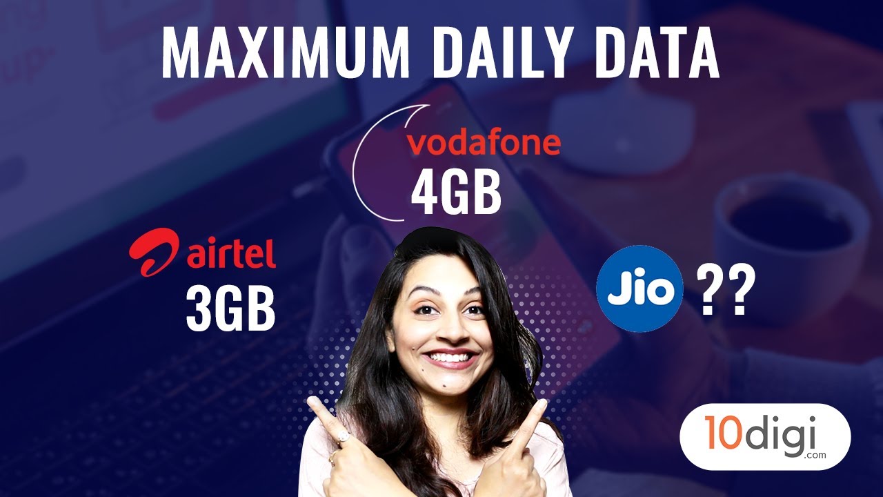Maximum Daily 4G Data Plans | Jio Prepaid Plan| Airtel Prepaid Plan| Vodafone Prepaid Plan