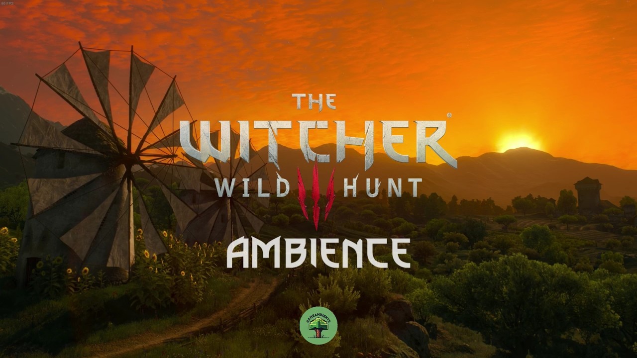 Setting Sun in Toussaint 🌄 Relaxing Witcher Ambience with Music | Sleep | Study | Relax |