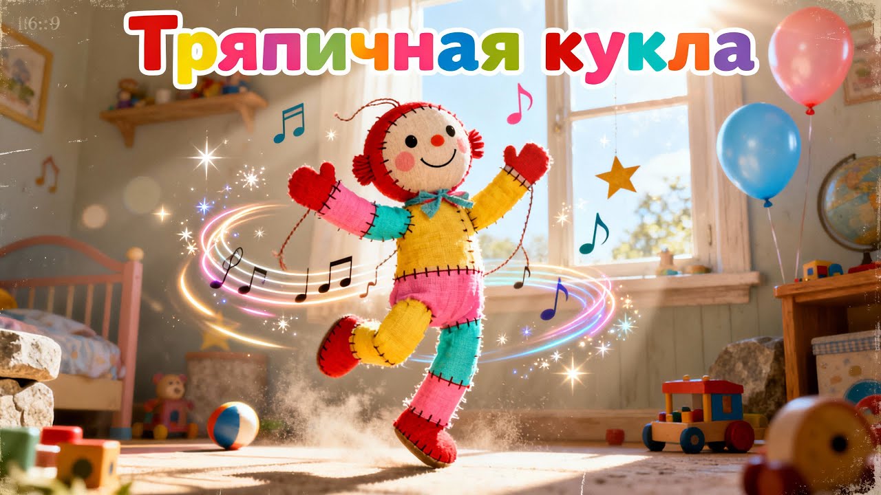 🧸👗 Тряпичная кукла 🌞💖 | Добрая детская песня про заботу и дружбу | Пусть бегут