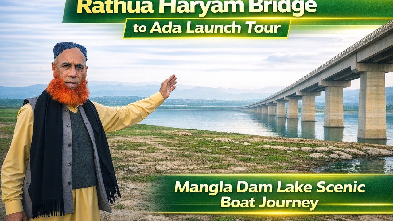 Rathua Haryam Bridge to Ada Launch Tour | Mangla Dam Lake Boat Journey