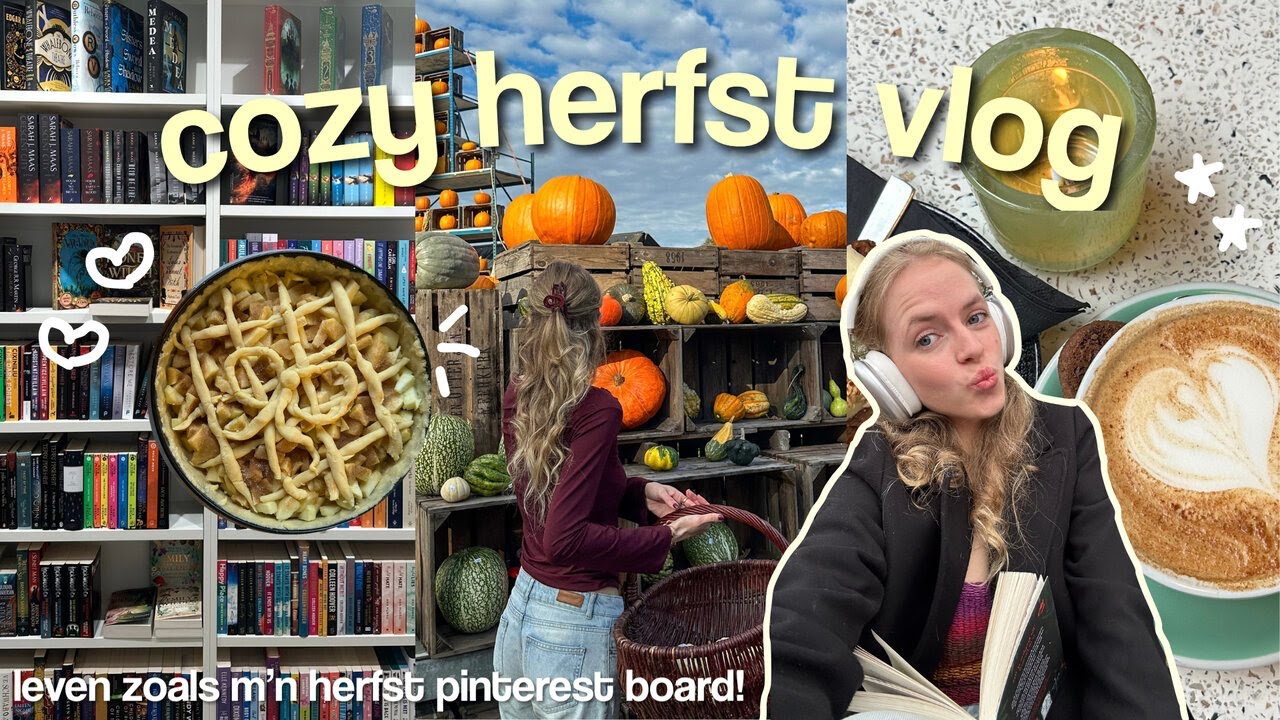 cozy herfst vlog 🍂 pompoenen schilderen, book shopping, bakken & fall haul & meer ♡