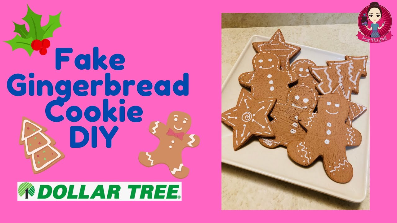 Fake Gingerbread Cookies - Dollar Tree