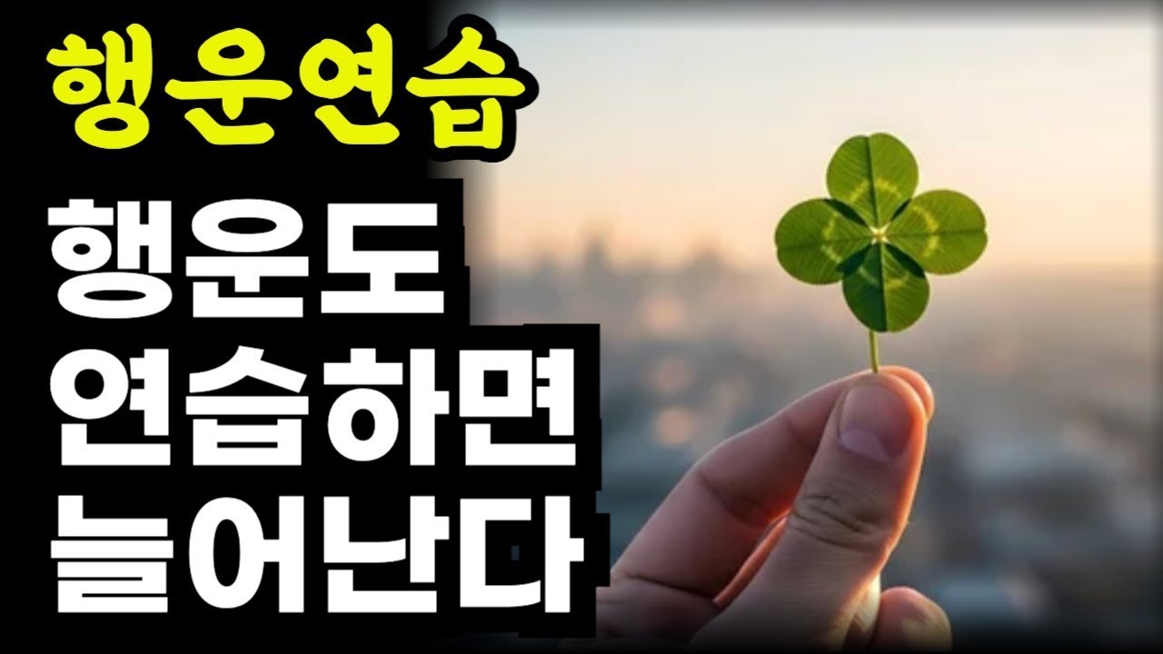 행행운도 연습하면 늘어난다    행운을 만들어내는 연습