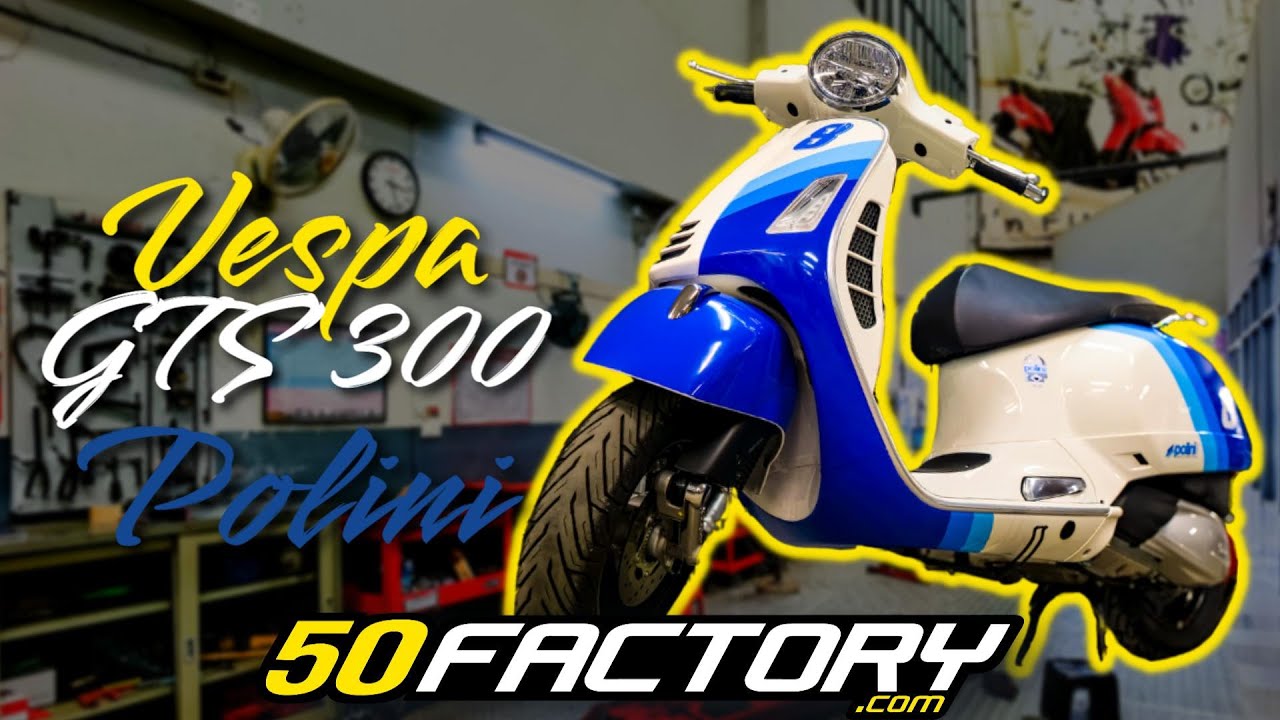 Vespa Polini GTS 300 - 50 Factory - Salon du 2 roues 2024