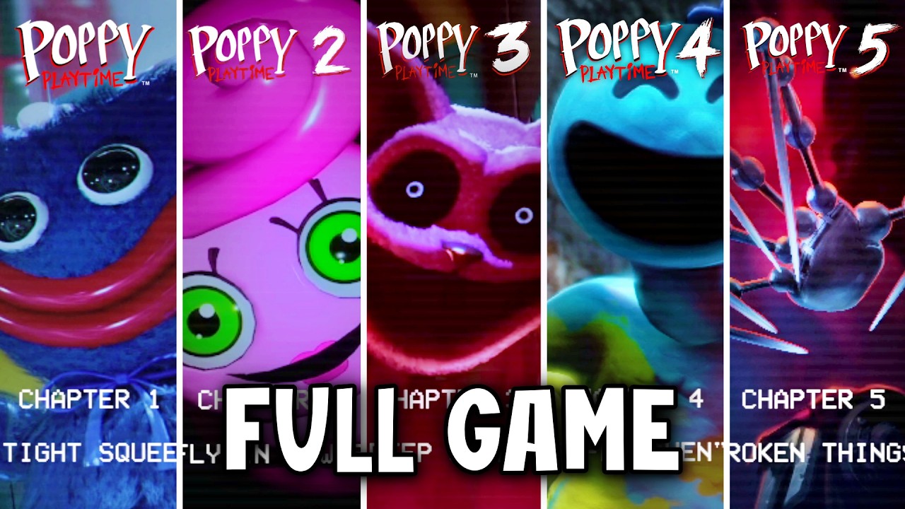 Poppy Playtime Chapter 1-5 Full Gameplay Playthrough (Full Game)