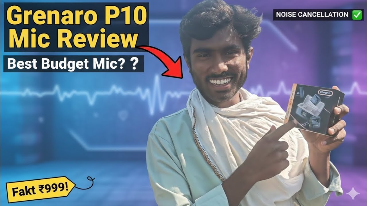 Grenaro P10 Microphone Review Hindi | Best Budget Mic for YouTube, Singing & Recording 🎤