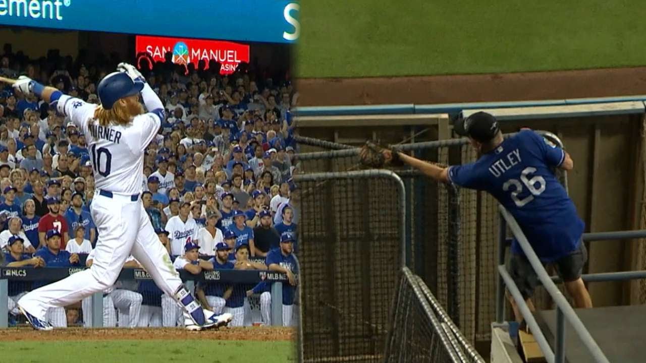 NLCS Gm2: Dodgers fan snags Turner's walk-off homer