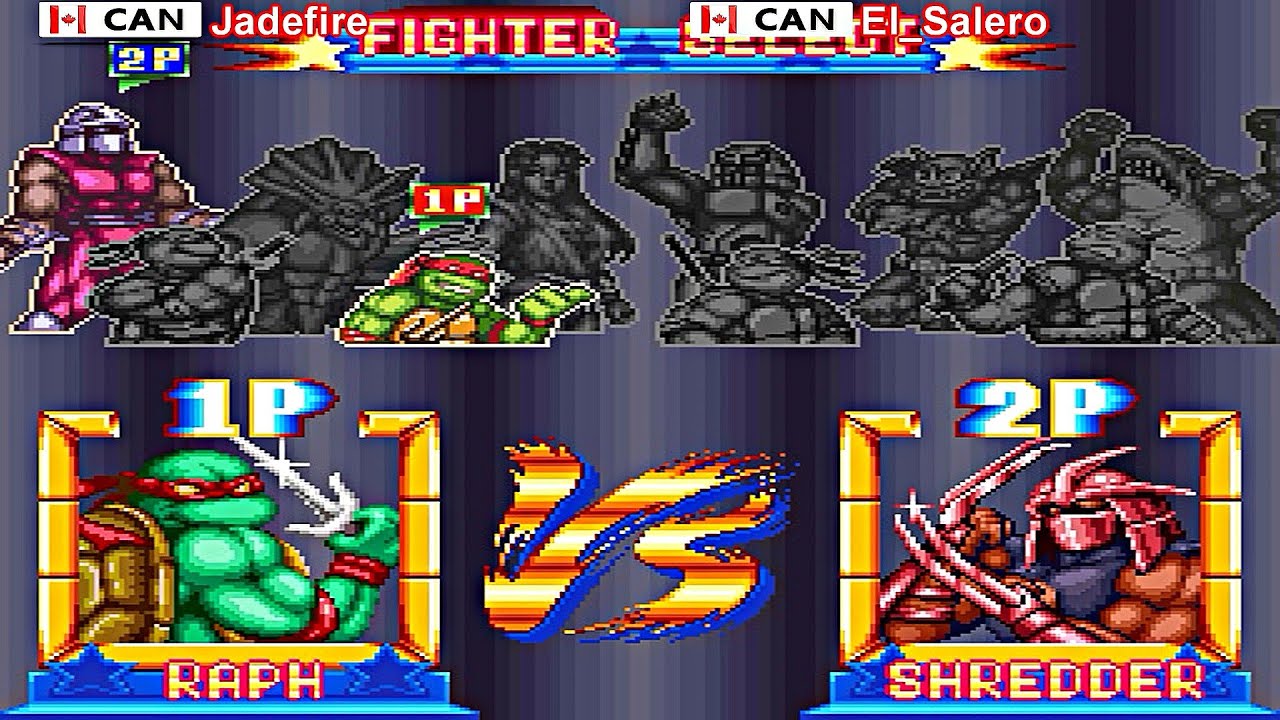 Teenage Mutant Ninja Turtles - Tournament Fighters Championship Edition - Jadefire vs El_Salero