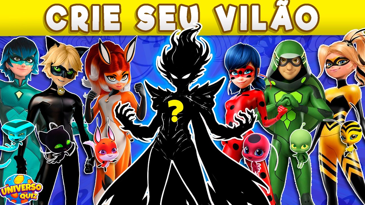 😱Crie Seu Vil&atilde;o em Miraculous Ladybug 🖤🐞O Vil&atilde;o Mais Poderoso Para Enfrentar Ladybug, Cat Noir