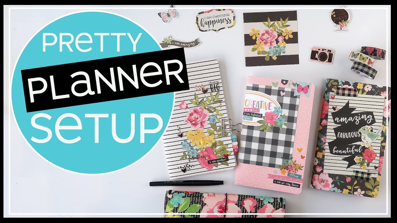 Pretty Planner Setup | Carpe Diem Travelers Notebook | Hello Collection