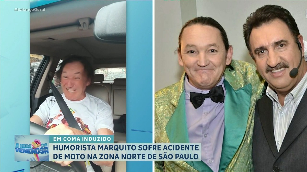 A HORA DA VENENOSA: Humoristas Marquito sofre acidente de moto e está em coma induzido